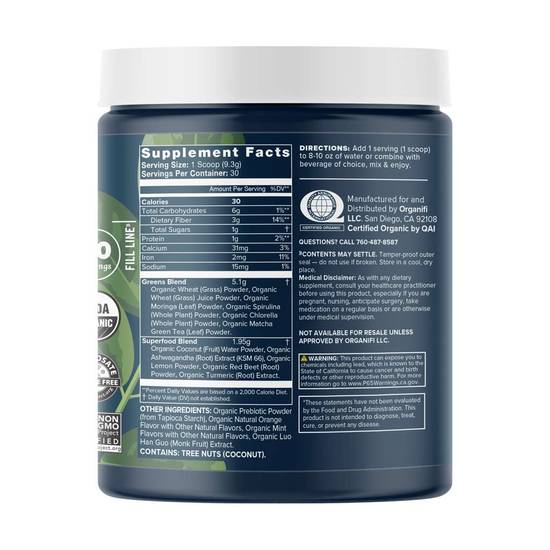 Organifi Green Juice supplement facts